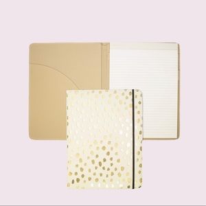 Kate Spade New York Leatherette Notepad Folio, Flamingo Dot